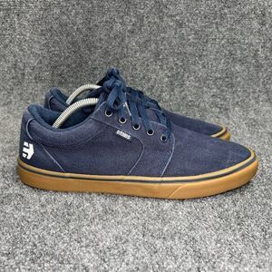 Etnies Skater Shoes Men's Size 10.5 Blue Canvas Gum Sole Lace Up Casual Sneakers